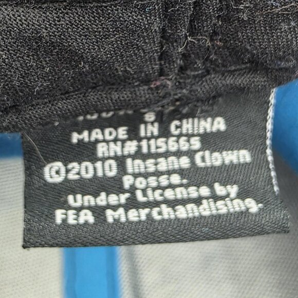 Insane Clown Posse Hat Cap Fitted Mens Small Blue Black Embroidered Hatchetman - Picture 8 of 8